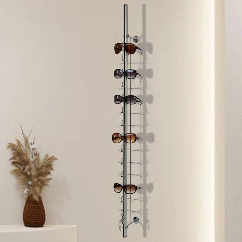 10-Pack Wall Mount Eyeglass Display Rack with Security Lock