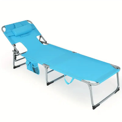 Méridienne pliante turquoise - Chaise de plage extérieure portable, peu encombrante et confortable avec sac de rangement pratique pour faciliter le transport et la détente - parfaite pour la plage, la piscine ou la cour arrière