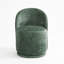 Upholstered Swivel Barrel Chair-1673900918