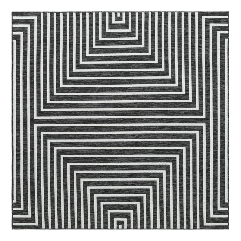 Geometric Indoor / Outdoor Rug, Square 7'10"