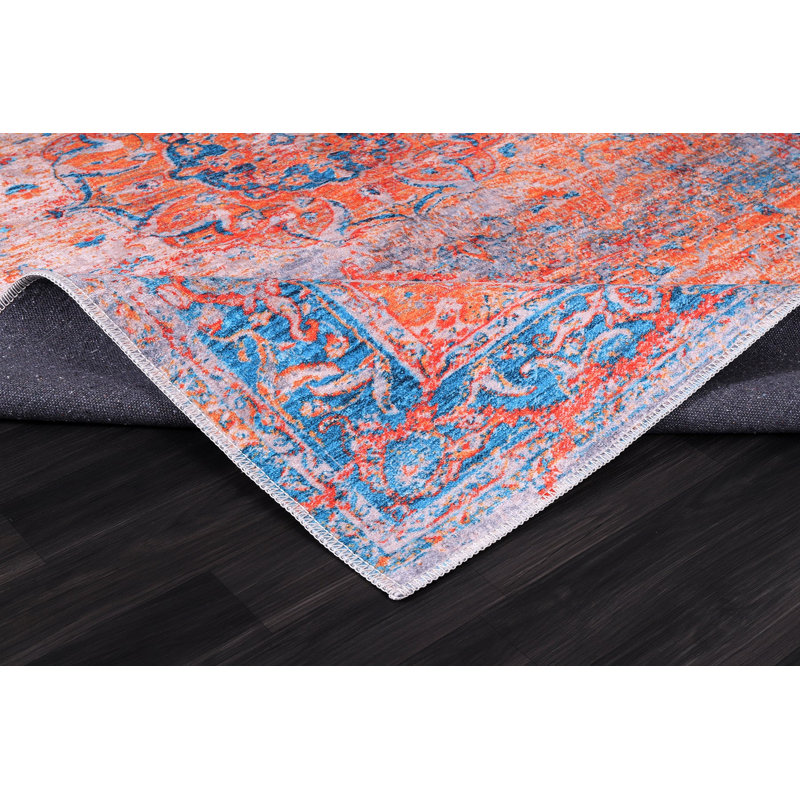 Netline Home Century Vinework Warm Orange Traditional Washable Rug, 200 x 300 cm