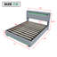 Grey Linen Upholstered Ottoman Storage Bed with LED Headboard & USB Charging Station-244624538