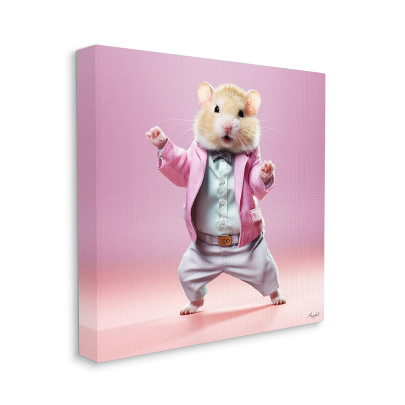 " Dancing Hamster " by Roozbeh, 17" H x 17" W x 1.5" D