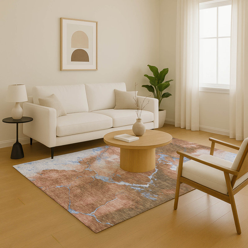 Premium Machine Washable Jacquez AMF1790 Abstract Rug, Rectangle 3' x 5'
