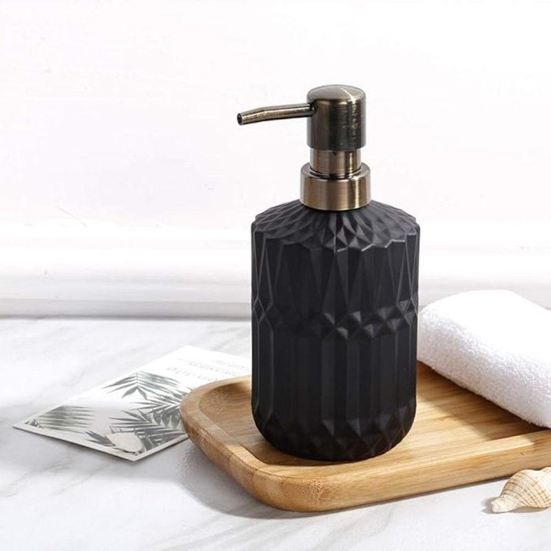 Soap Dispenser With Pump, Refillable Liquid Hand Soap Dish Soap Dispensers For Bathroom Counter, Kitchen Sink, Black