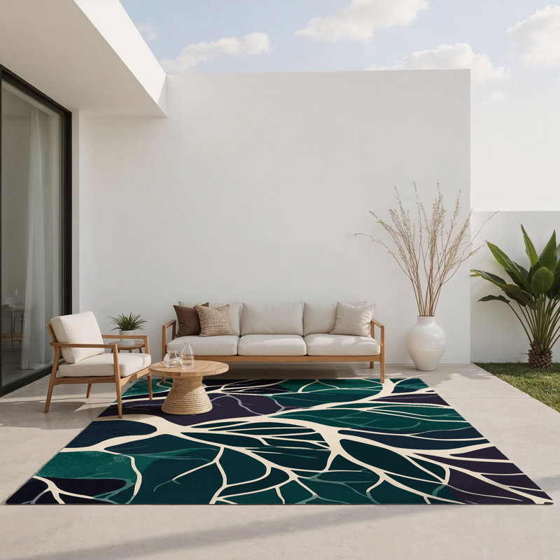 Tapis intérieur et extérieur Stellar Bramble, Rectangle 1'6" x 2'6"