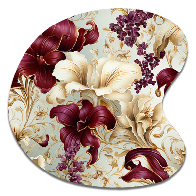 Maldon - Floral Drop Shape Assymterical Metal Wall Art