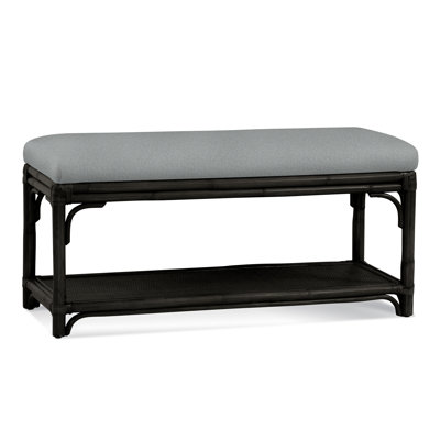 Summer Retreat Wicker Shelf Storage Bench