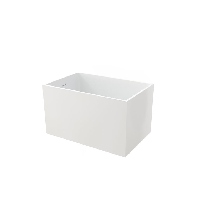 43" Acrylic Freestanding Bath Tubs Modern Soaker Tubs In White