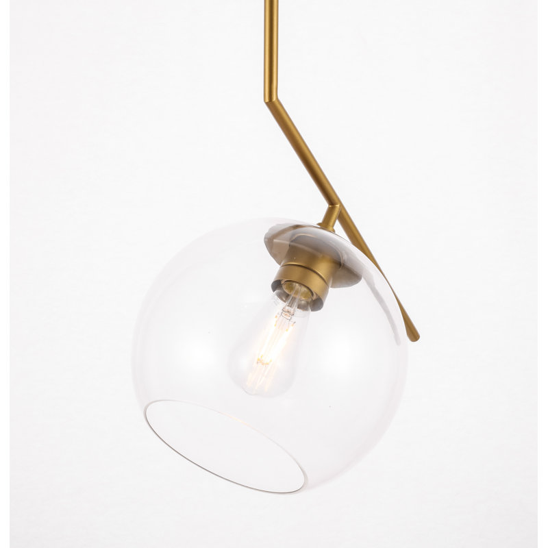Suazo 1 - Light Single Pendant, Brass, Clear