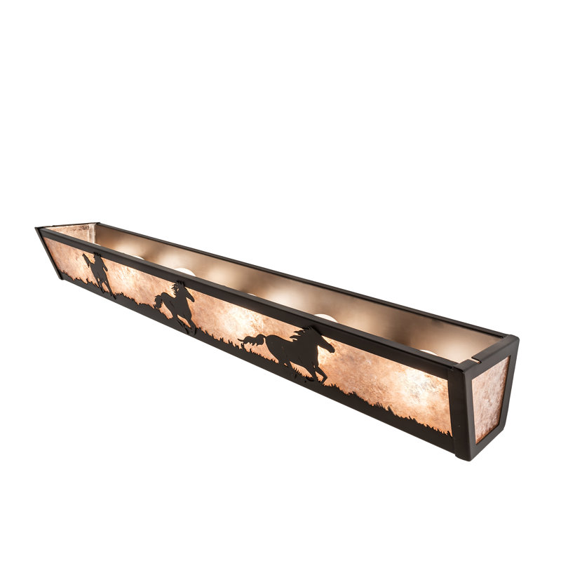 - Light Vanity Light, 4.5" H x 36" W x 5.5" D, Silver, Oil Rubbed Bronze