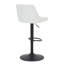 Tabouret pivotant à hauteur réglable Michael, ensemble de 2, en similicuir blanc-1881537851