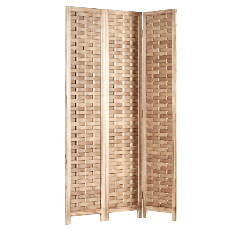 Flyte 120Cm W x 170Cm H 3 - Panel Folding Room Divider, Nature