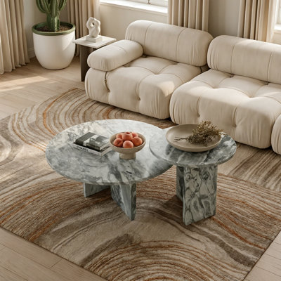 Table basse 2 pièces en marbre
