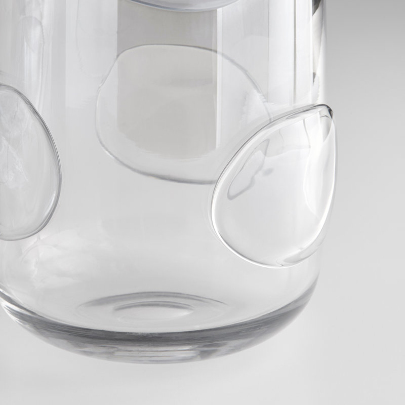 Vase de table en verre fait à la main Aquila, H 10,25 po x l 6,75 po x P 6,75 po