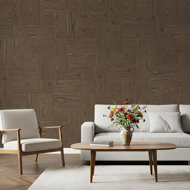 Square Edge Walnut Finished Veneer MDF Boards, 12" H x 12" W