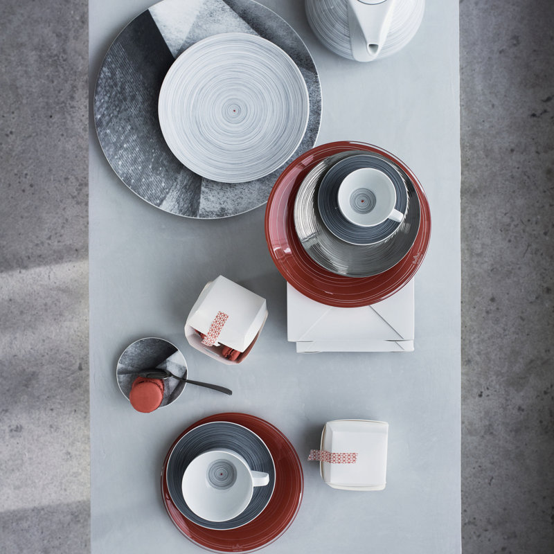 TAC Stripes 2.0 Porcelain Salad/Dessert Plate