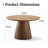 47-Inch Round Dining Table, Wood Round Table for 4, Mid-Century Modern Dining Table with Stable Pedestal Base, Easy Assembly