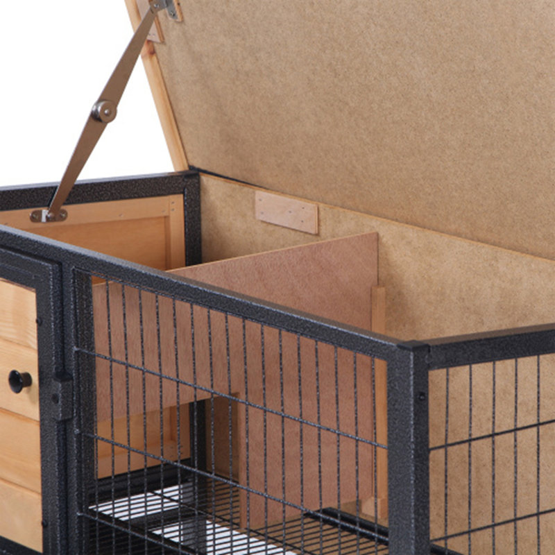 Cage à lapin surélevée pour petits animaux avec cadre en métal