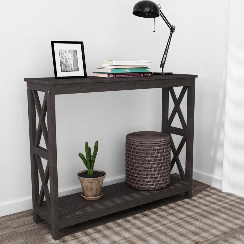 Nora 39'' Console Table, Dark Gray