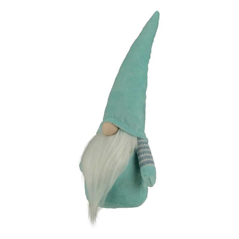 Gnome de printemps bleu ciel et blanc 12 po