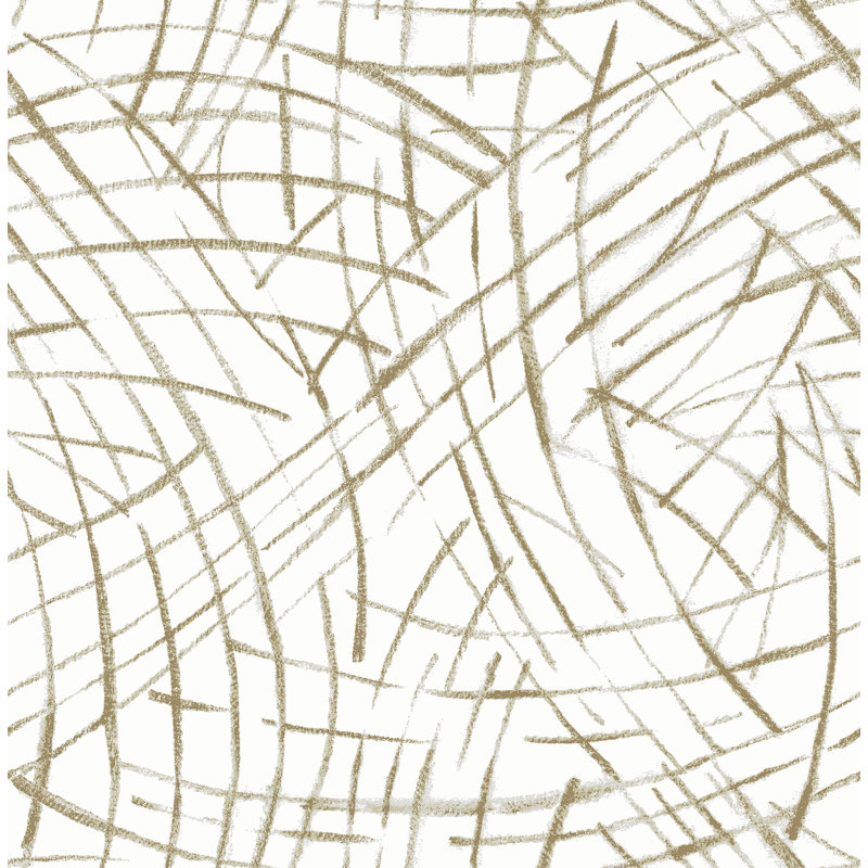 Rouleau de papier peint Margarita, Doré / Blanc