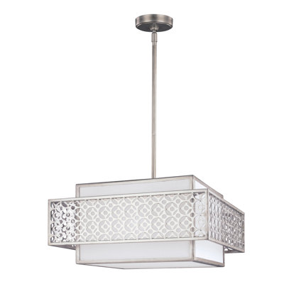 Lustre carré / rectangle à 3 ampoules Permenter