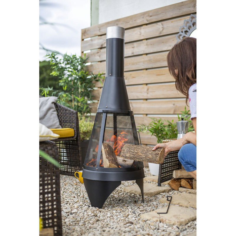 La Hacienda Mesh Colorado Steel Chimena, 123cm H x 44cm W x 44cm D