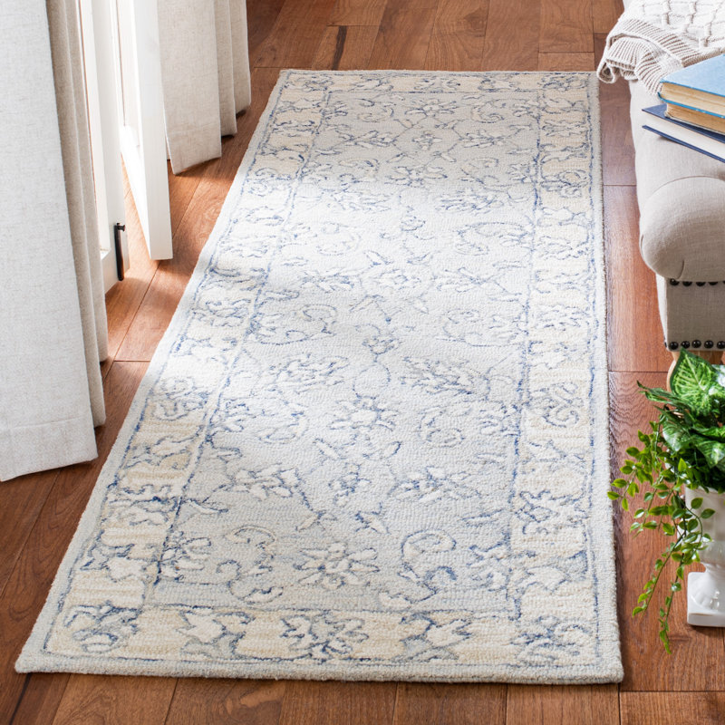 Schmier Hand Tufted Wool And Cotton With Latex Oriental Rug, Runner 2'3" x 9'