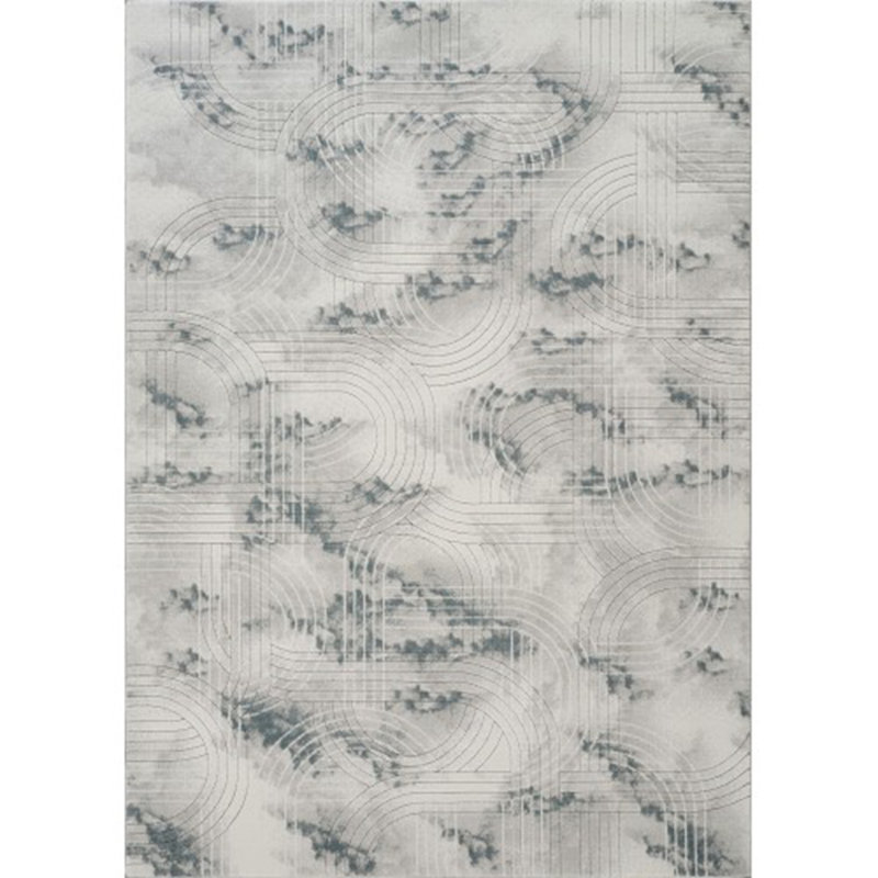 Geometrix Gray Area Rug (Third Style), Rectangle 7'10" x 10'6"