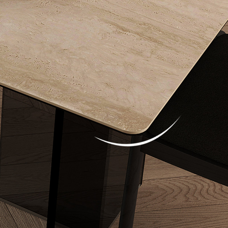 Table de salle à manger rectangulaire French Retro, H 29,52 po x L 70,86 po x l 35,43 po