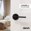 Poignée de porte d'intimité moderne Dune pour (lit et salle de bain) - Style minimaliste élégant en noir mat-114645468