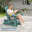 Glider Adirondack Chair with 3-Position Adjust, Wood-Like HDPE Patio Chair, All-Weather for Outdoor, 350lb Capacity-470630791