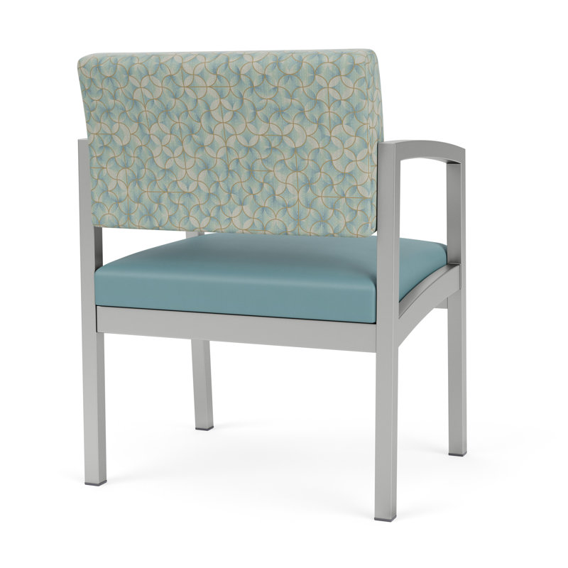 Chaise d'invité en acier Lenox, Argent, Mousse de kaléidoscope - Sentry Channel