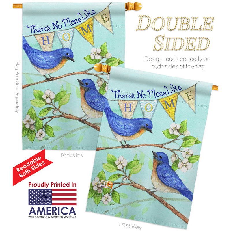 2 côtés en polyester 40 x 28 po welcome like home ensemble de drapeau