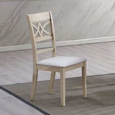 Antique Gray Finish Beautiful Dining Chairs Set Of 2, Formal Contemporary Padded Seat Cushion Kitchen Dining Furniture