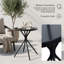Table d'appoint moderne en verre trempé avec structure en fer