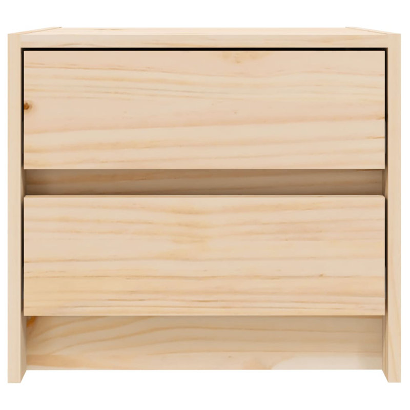 Natik Solid Wood Bedside Table, Natural