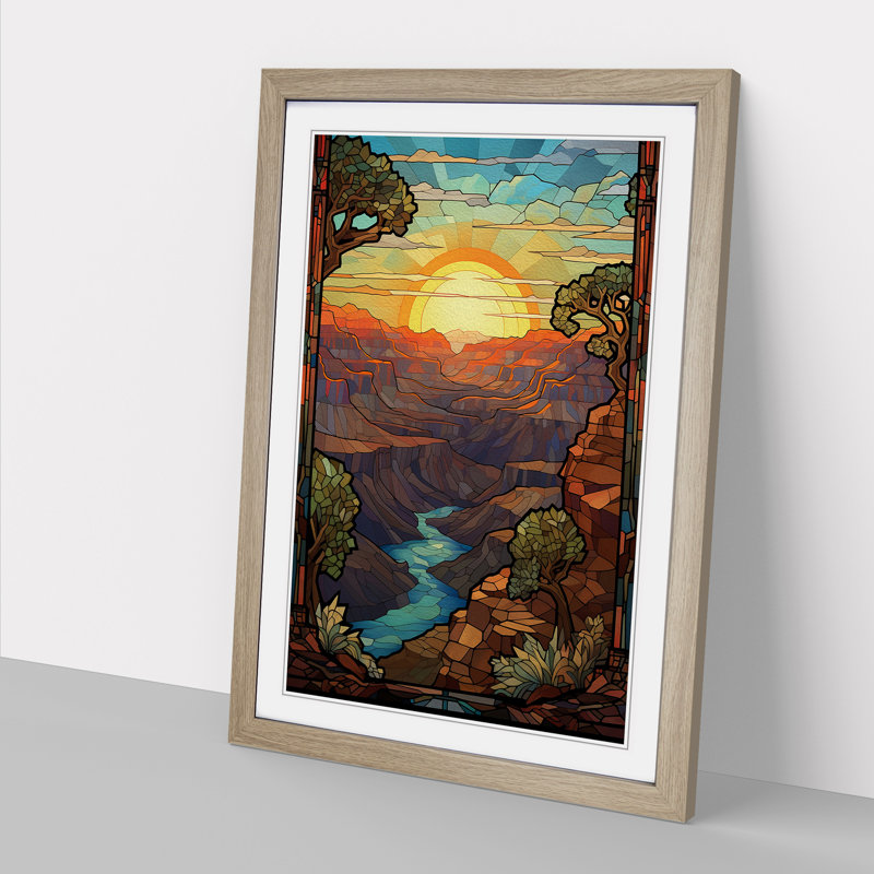 Grand Canyon Nouveau - Framed Print