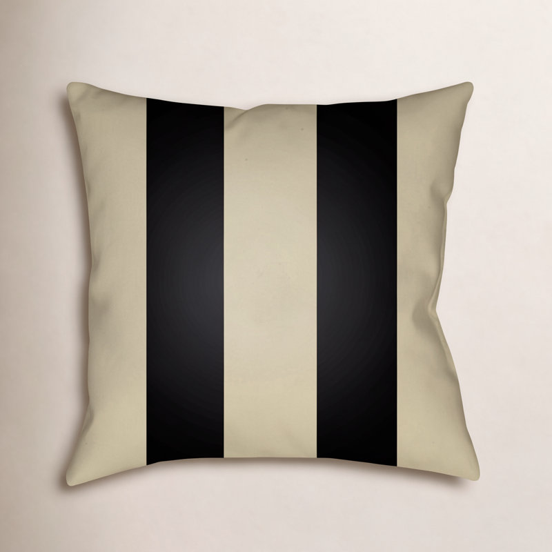 Athena Striped Outdoor Throw Pillow, 20" H x 20" W, Brown
