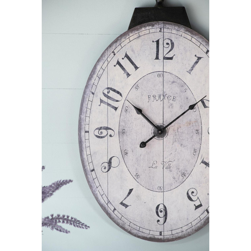 Traditional Vintage Oval Wall Clock