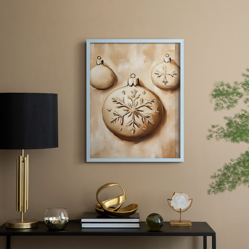 Art des Fêtes de Noël - série 2 - CXCVI, reproduction encadrée - bois massif, H 15 po x l 12 po, Bleu