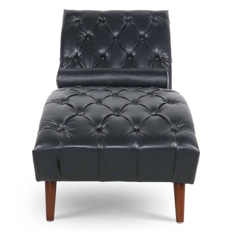Chaise longue rembourrée, Noir