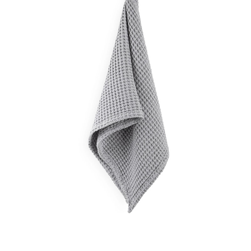 Aura Waffle Bath Towel, Silver