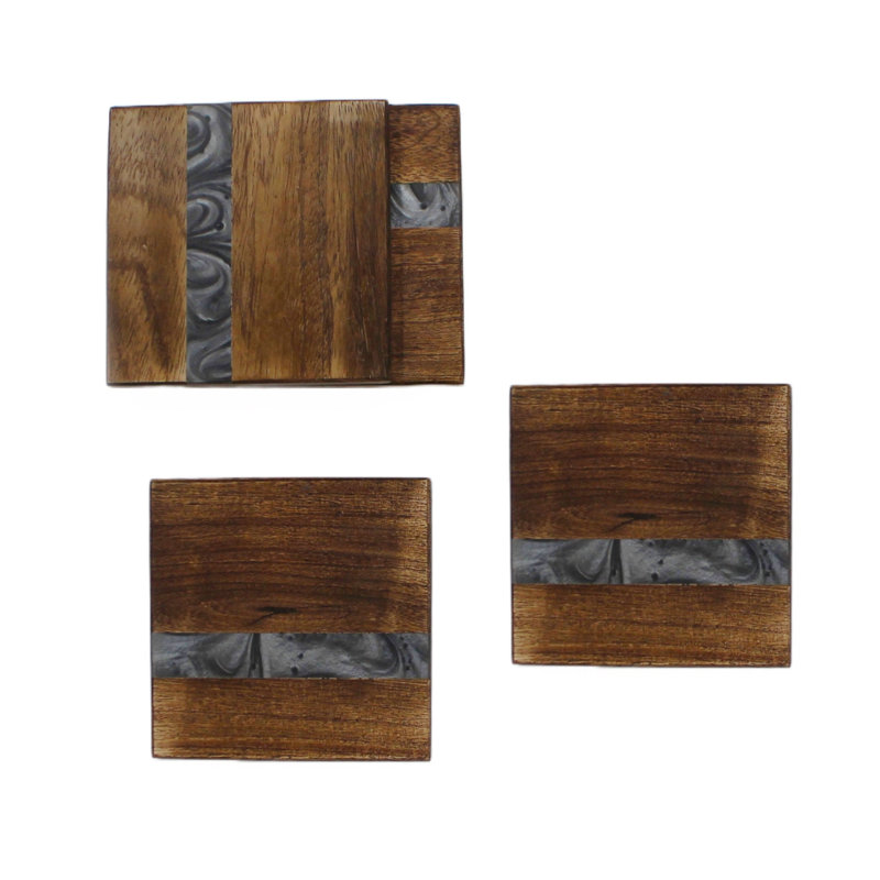 Square 1 Piece Coaster, Gray
