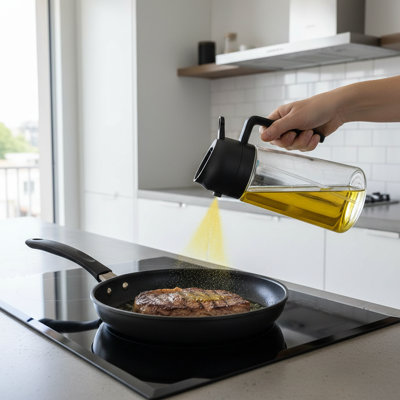 Argon Tableware 2-in-1 Glass Olive Oil Spray Bottle