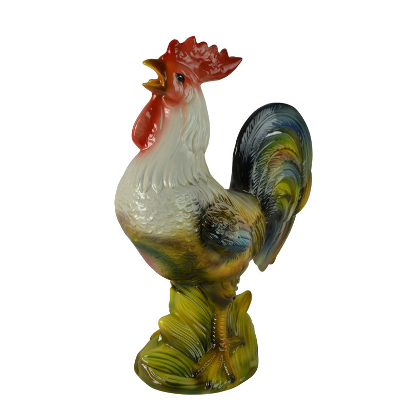 Large Ceramic Statue Figurine Rooster 17” Tall