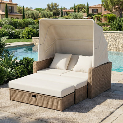 136cm Wide Straight Steel Patio Daybed