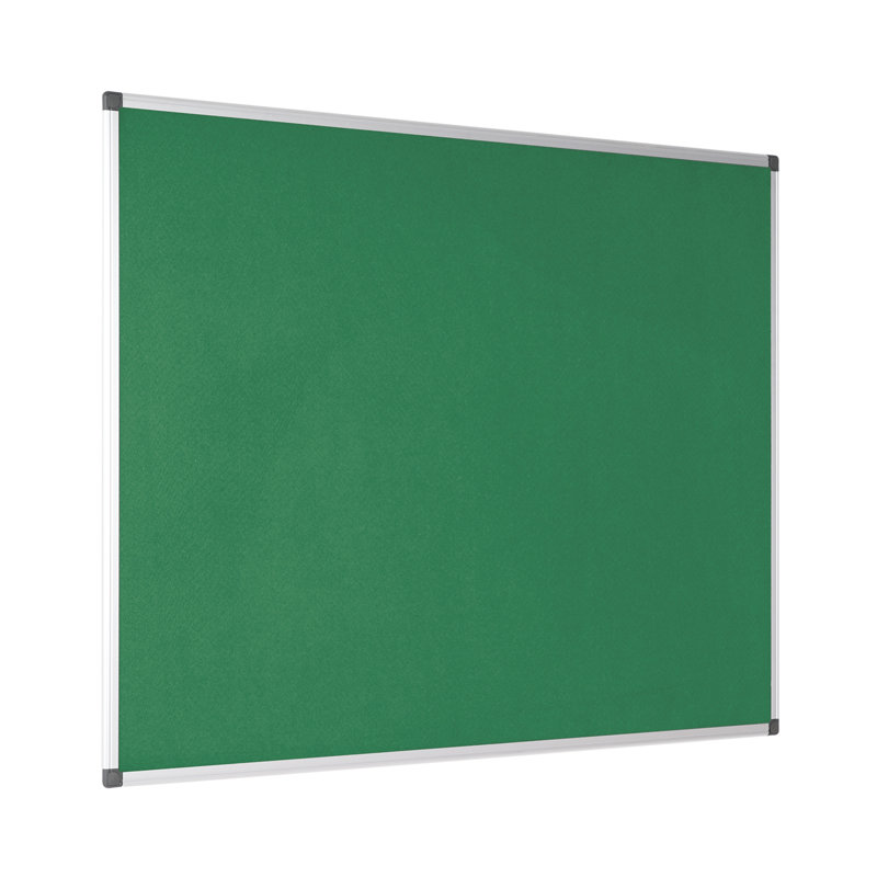 Maya Felt Wall Mounted Bulletin Board, Green, 120cm H x 150cm L x 1.5cm D