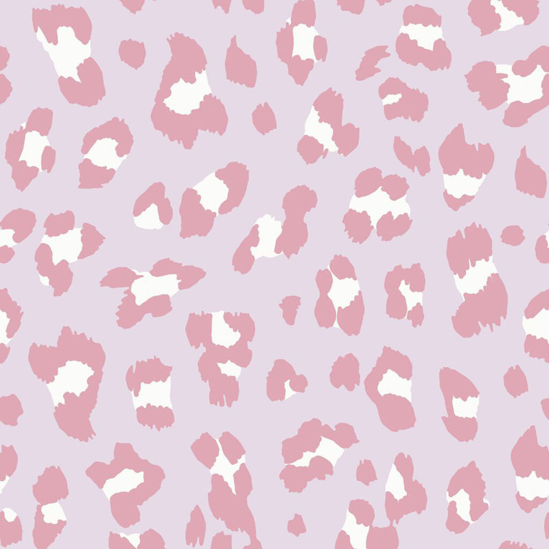 Envy Big Cat Leopard Print Wallpaper, Pink
